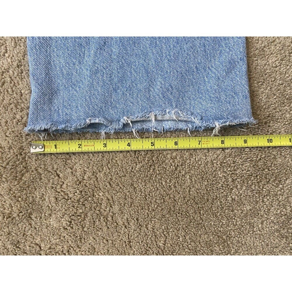 Garage Denim High Rise Distressed Straight Leg Light Wash Jeans Size 9/29 - Picture 13 of 15